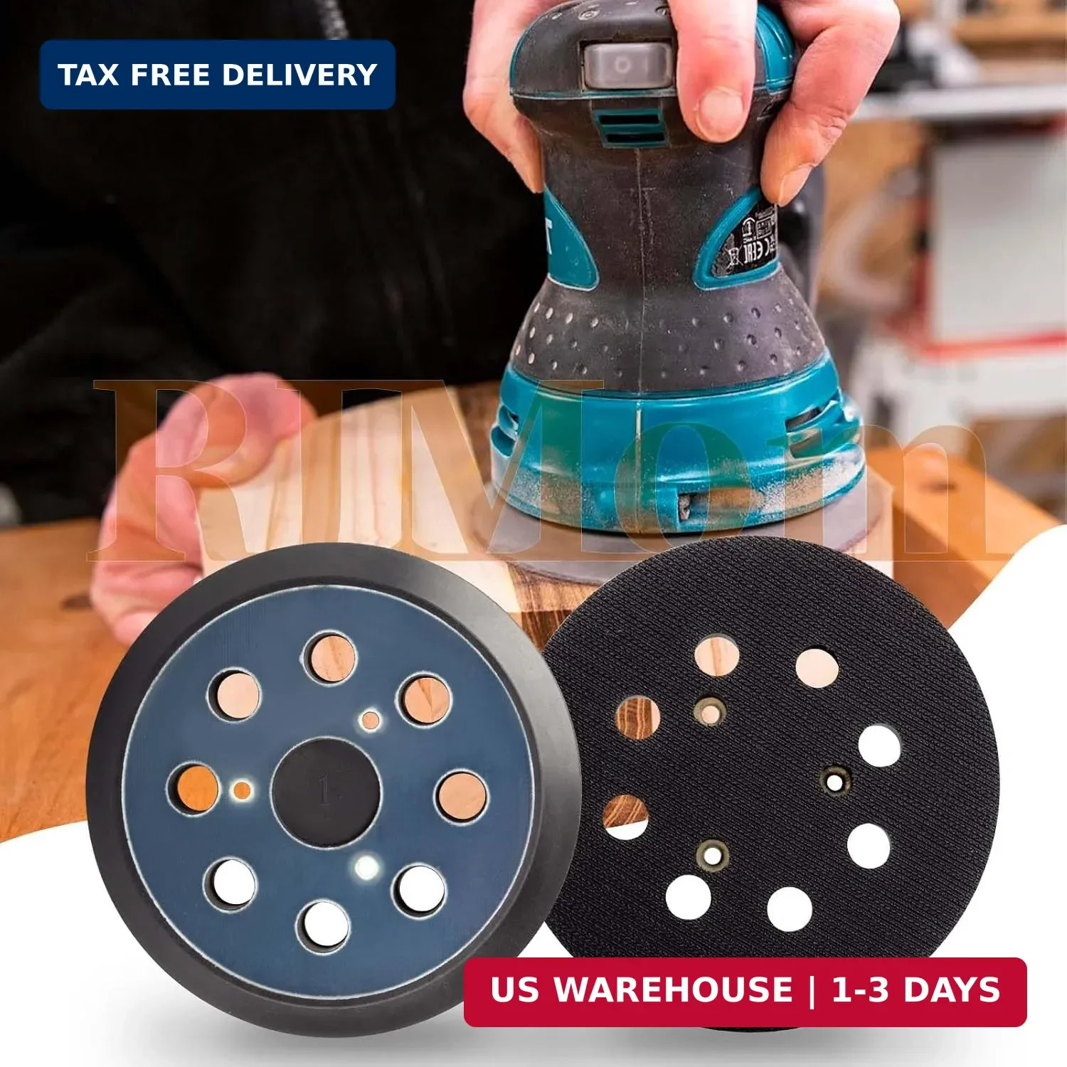 2Pack 5 Inch 8 Hole Sander Hook and Loop Replacement Sanding Pad for DeWalt Sand