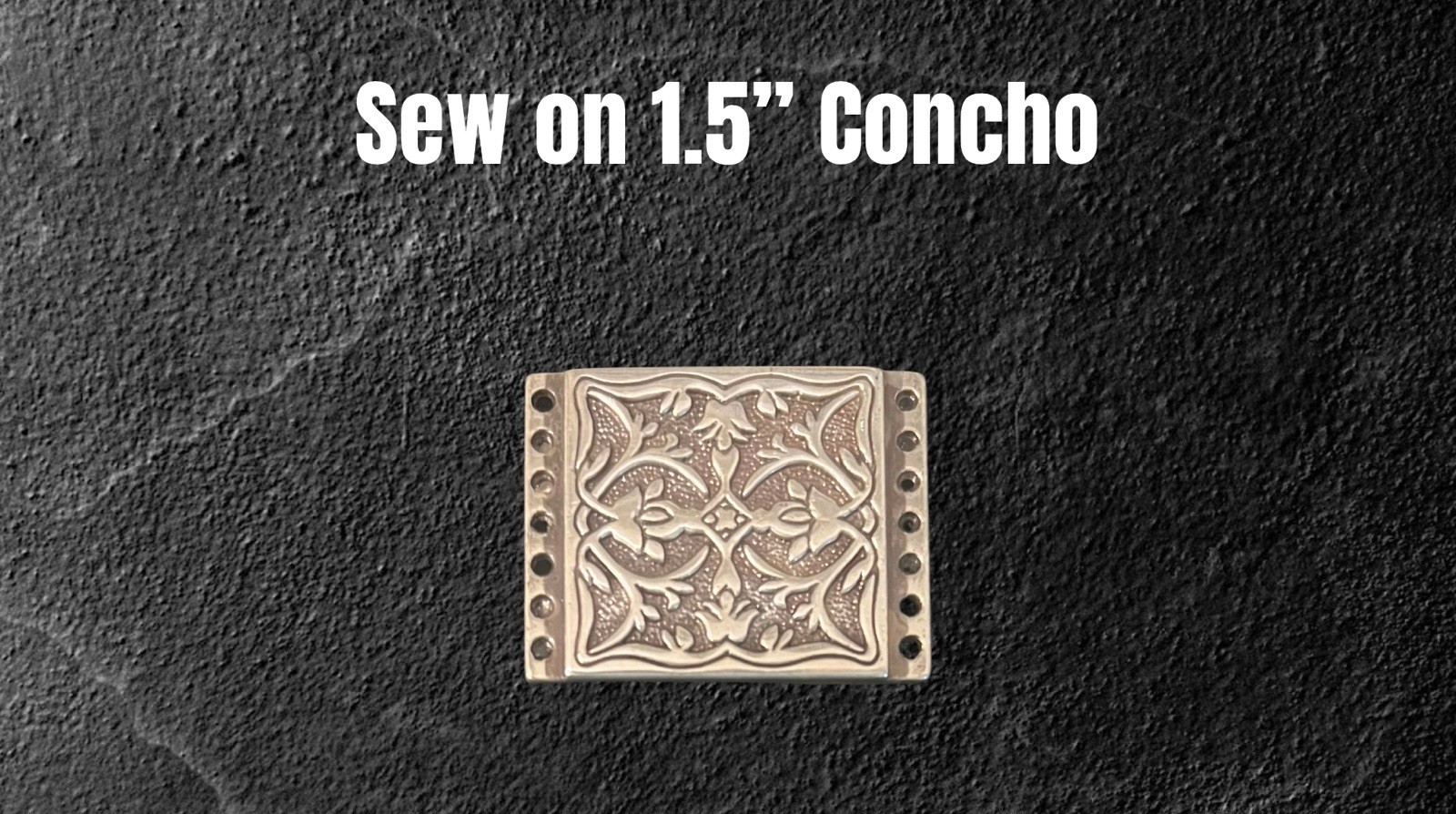 Antique Nickel Sew On Concho Belt, Bags Concho 1.5” X 1” DYI