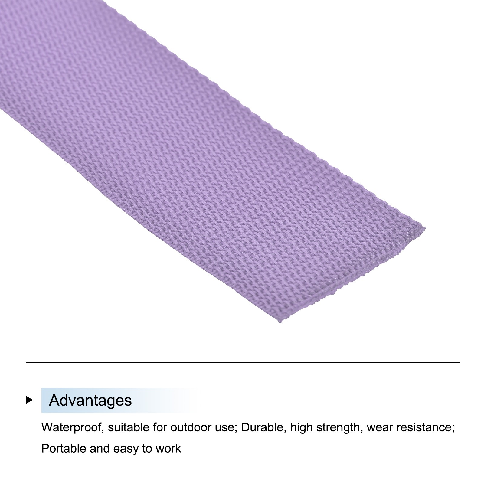 Lightweight Polypropylene Webbing Strap 5cm 10 Yard Lavender Purple