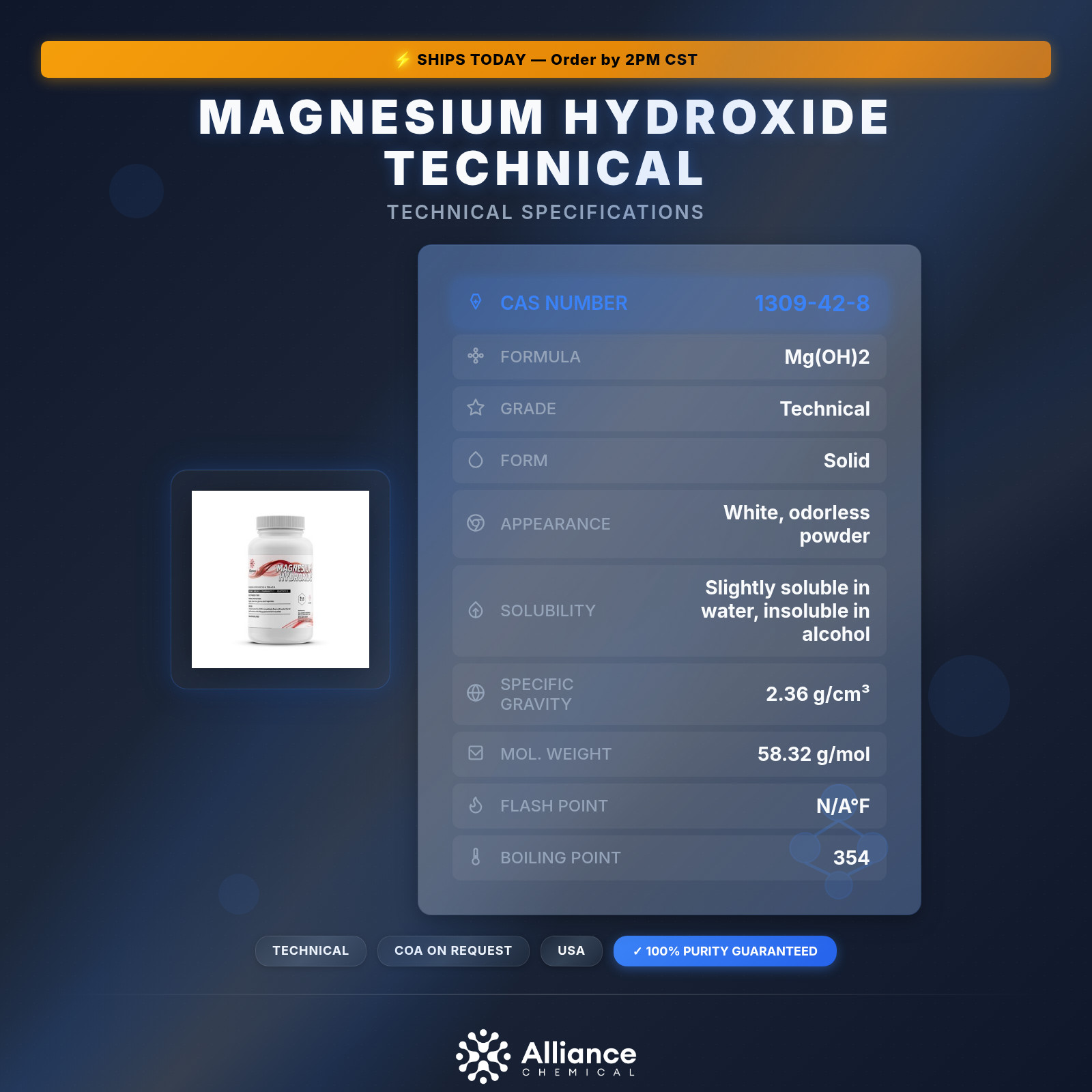 Magnesium Hydroxide Technical - 1 Pack (2 lbs.)