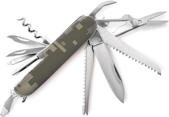 MAXAM Stainless Steel Multi-Tool 3.5" Pocket Knife - Digital Camo