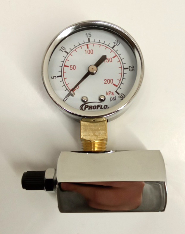 ProFlo PFGG30K Gas Test Gauge Assembly 2" Face Diameter 0-30 PSI 0-200 kPa