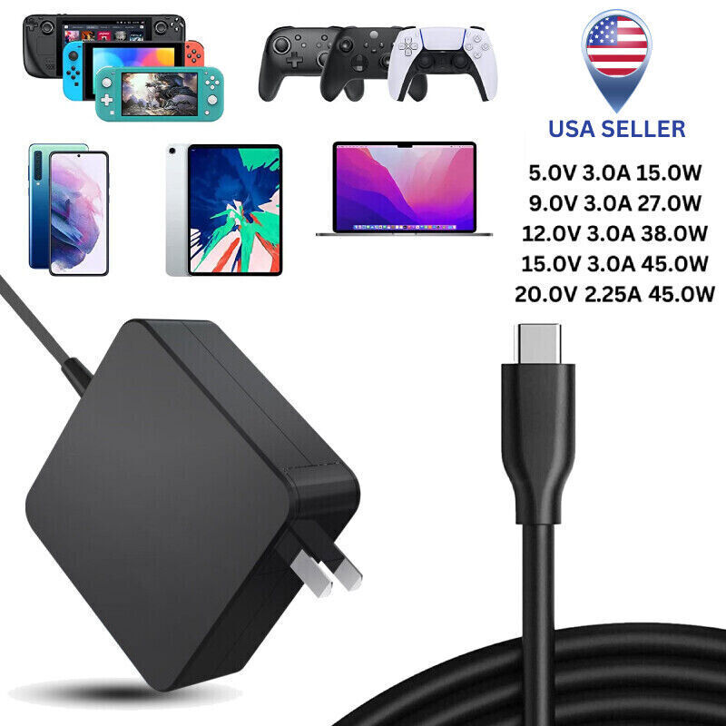 FAST CHARGER CABLE For Nintendo Switch/Lite/Dock AC Adapter Power Supply Type C