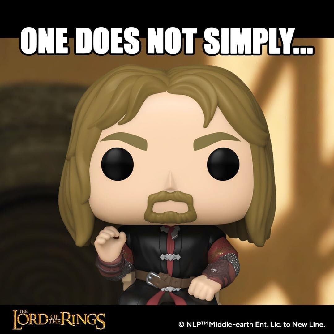 Funko Pop Lord of the Rings Meme Boromir "One Does Not Simply..." w/ Protector