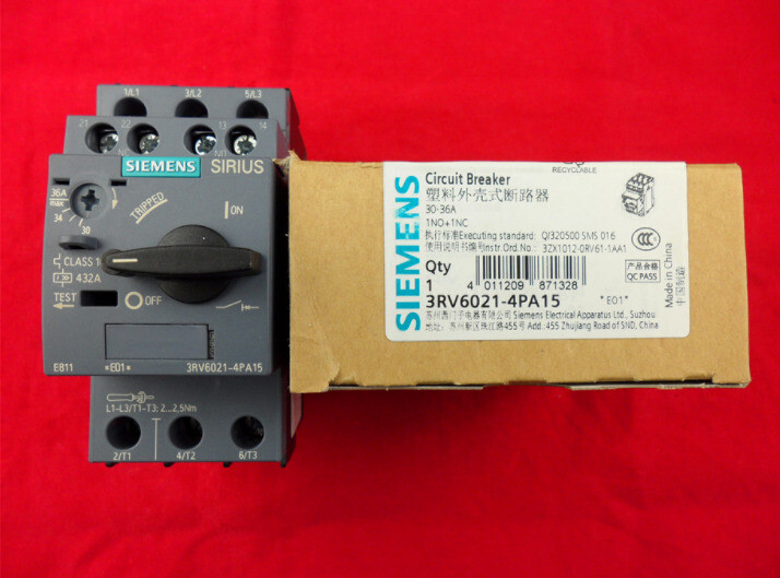 Siemens 3RV6021-4PA15 3RV60214PA15 30-36A Circuit Breaker -New Free Ship *UP