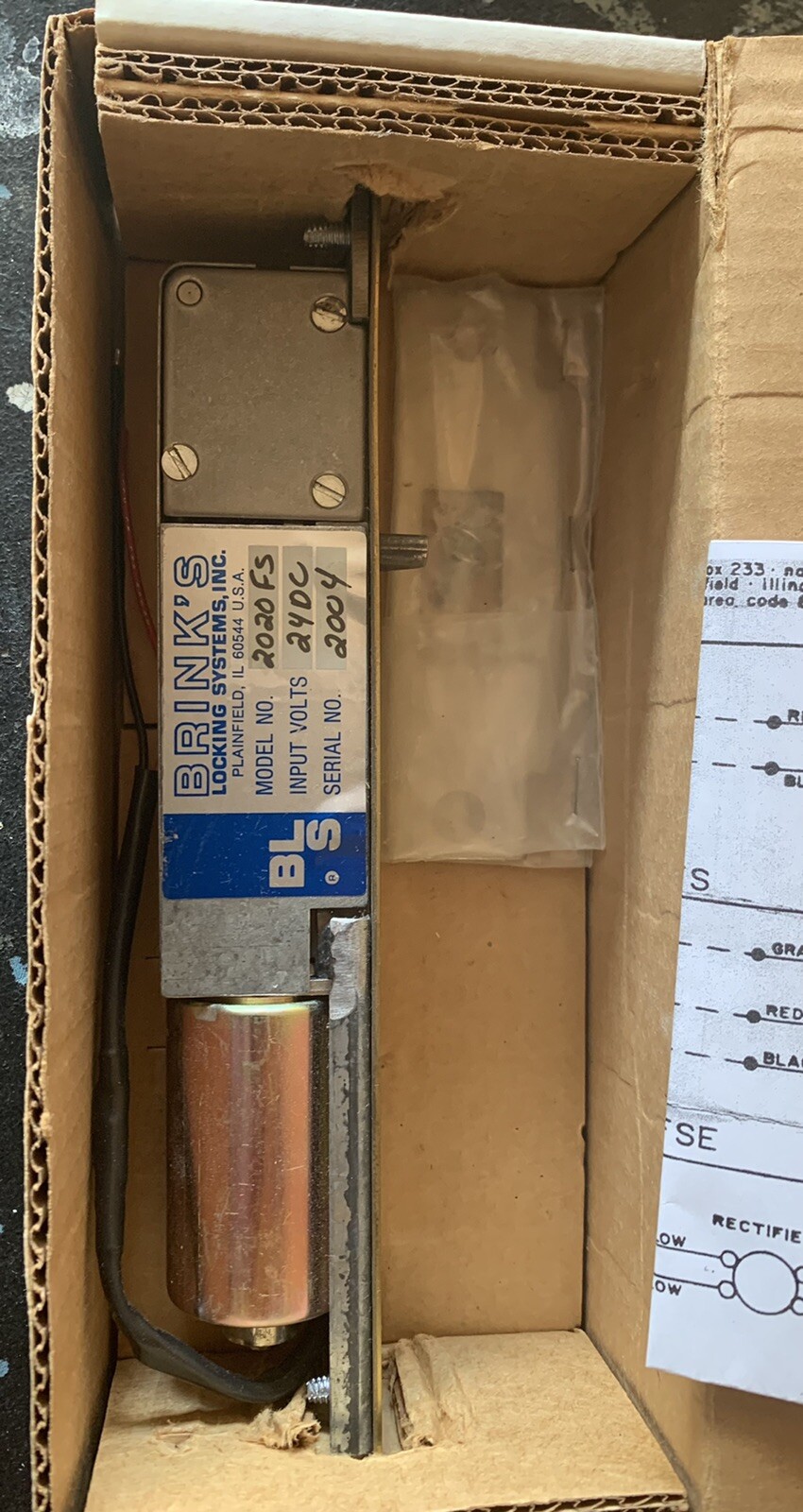 BRINKS New Old Stock Electromechanical Deadbolt #2020FS Right Hand “”Never Used”