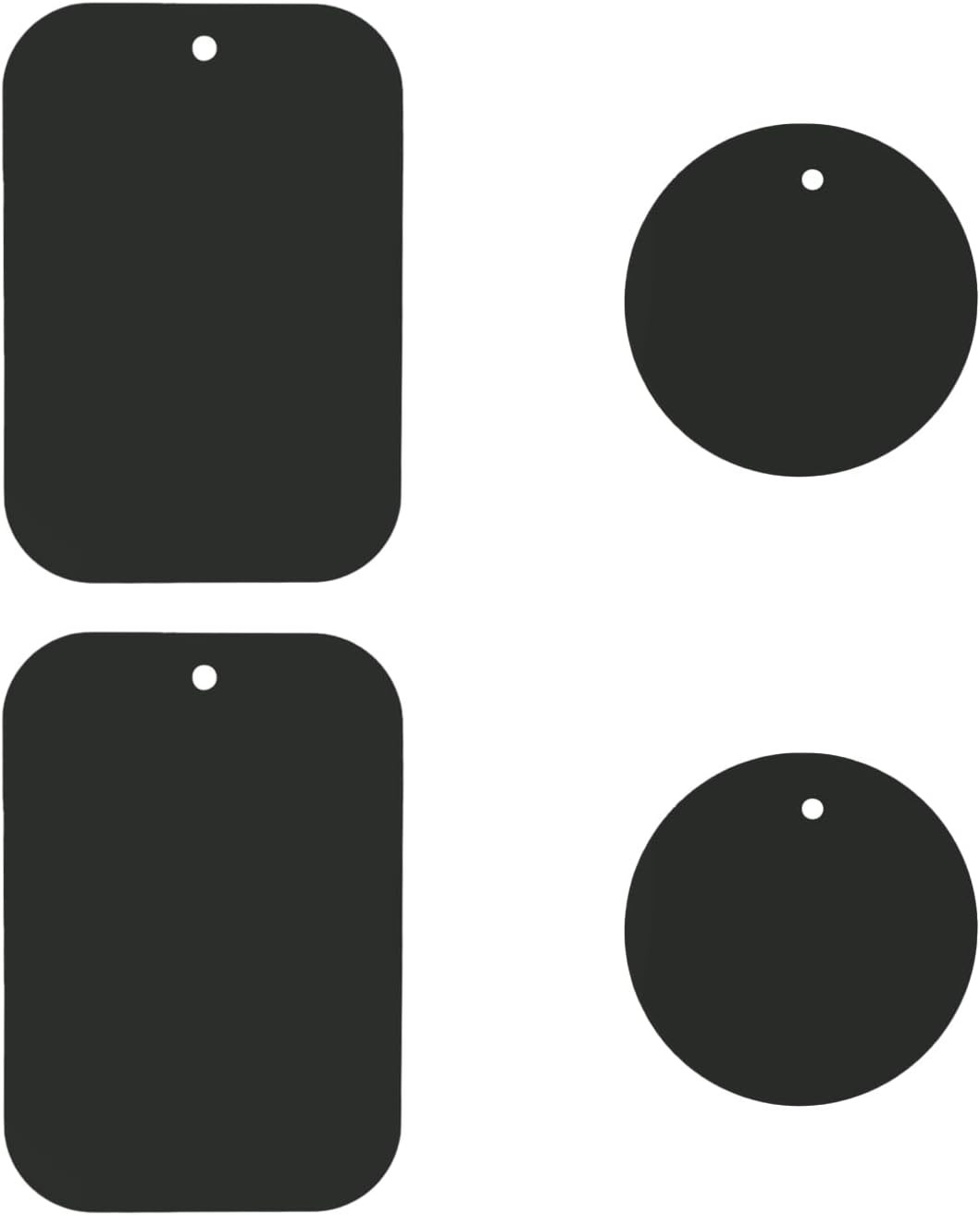 Phone Magnets for Back of Phone Universal Metal Plates 2 Rectangular and 2 Ro.
