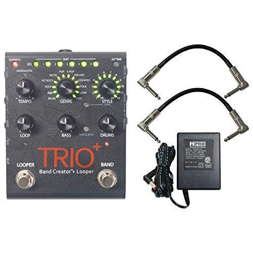 Digitech Trio+ Band Creator Looper with Patch Cables Power Supply