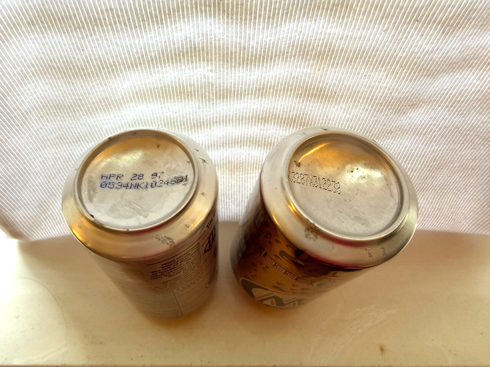 Four A&W Root Beer cans from the 1990's 12oz each