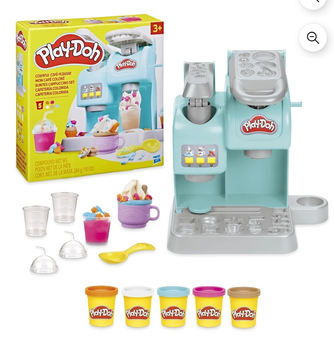 Play-Doh Kitchen Creations Colorful Cafe Playset with 5 Modeling Compound Colors