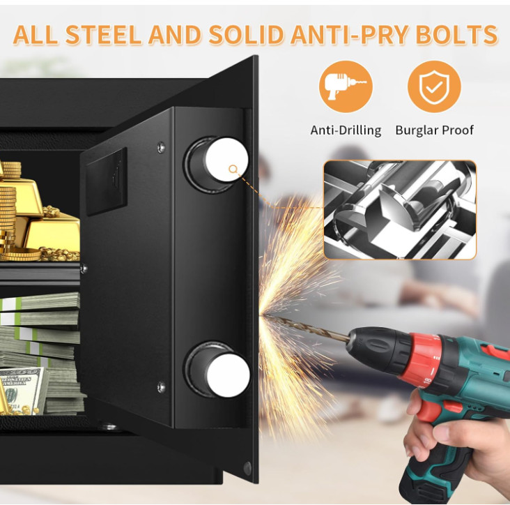 1.2 Cuft Fireproof Waterproof Home Safe Digital Keypad with Shelf