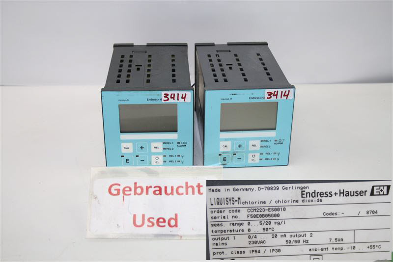 Endress Hauser Liquisys-M Chlorine Transmitter Ccm223-Es0010