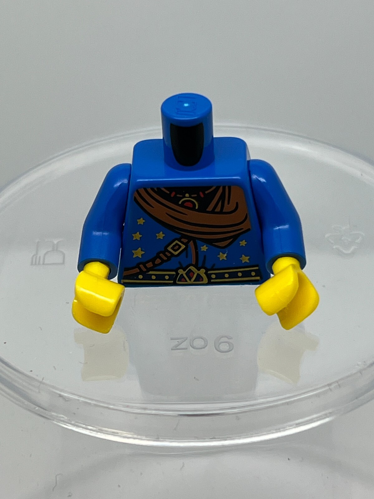 Lego Blue Torso Wizard Robe with Gold and Dark Blue Belt, Stars, #63
