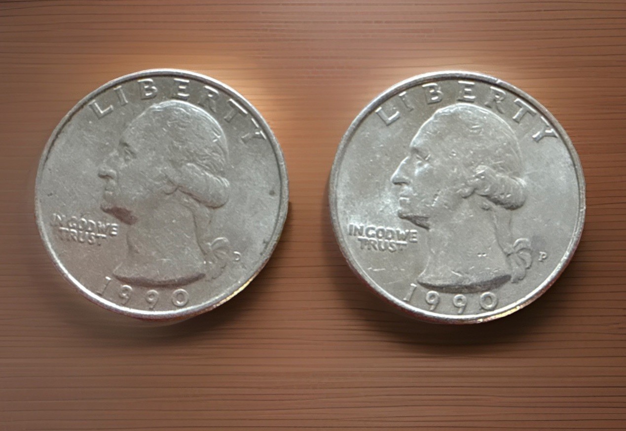 1990 P & D Washington Quarter 25C Philadelphia Denver  Fast Shipping 2910