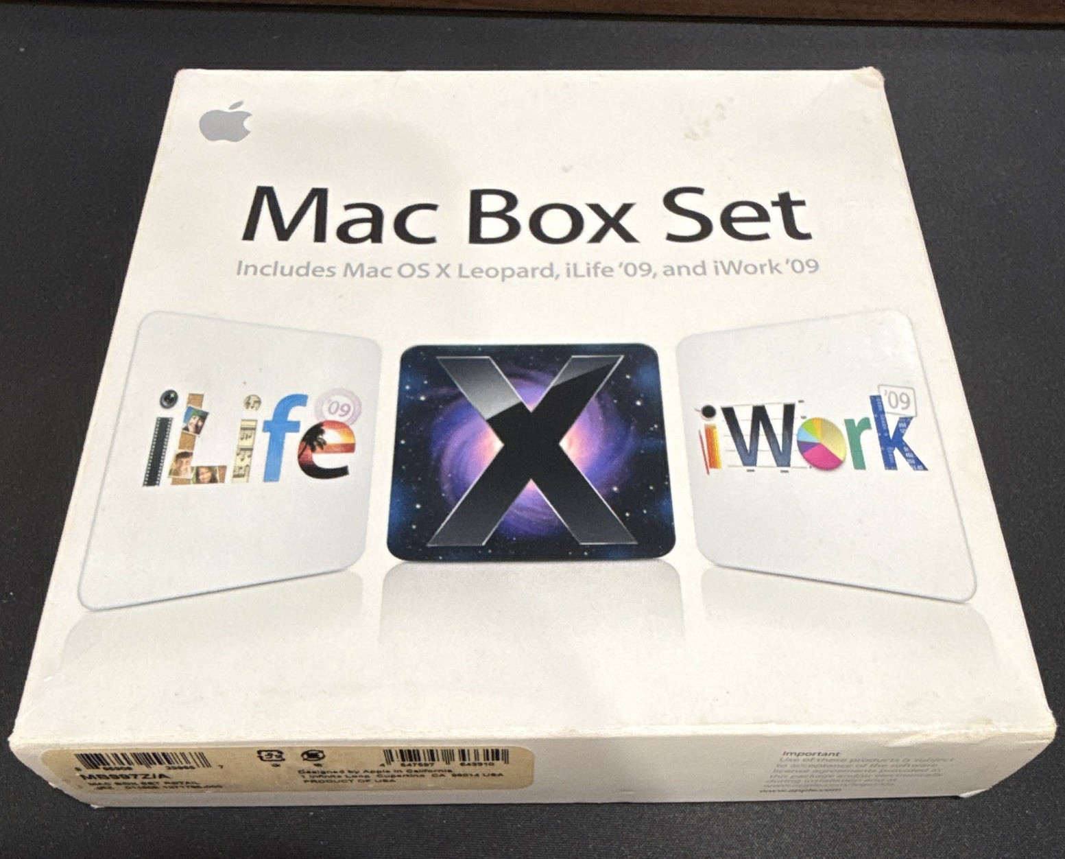 Apple Mac Box Set Mac OS X Leopard iLife '09 iWork '09 Retail DVD MB997Z/A