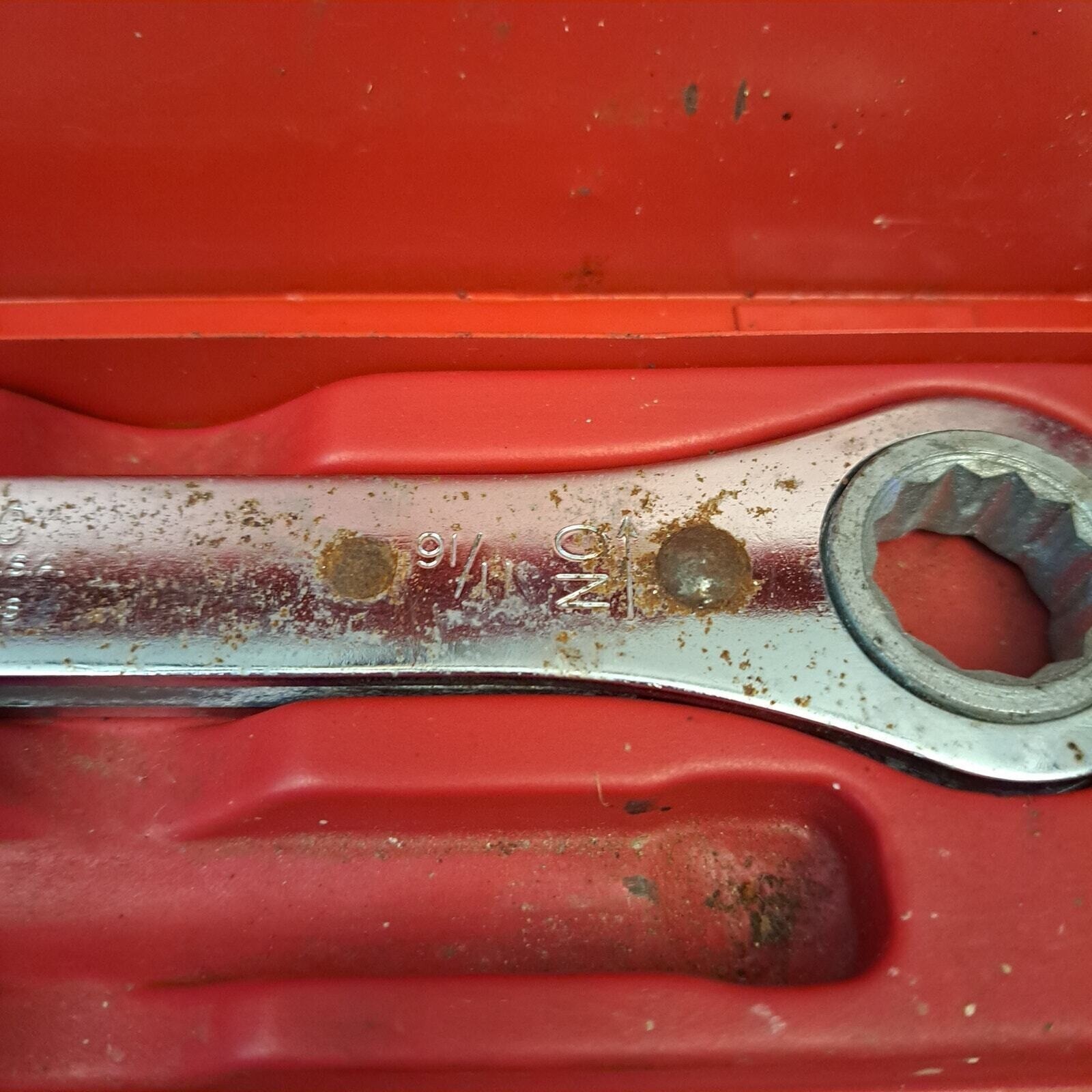 Vintage MAC Tools RBW-20 Ratcheting Wrench Set Double Box End 5/8 11/16 Adapters