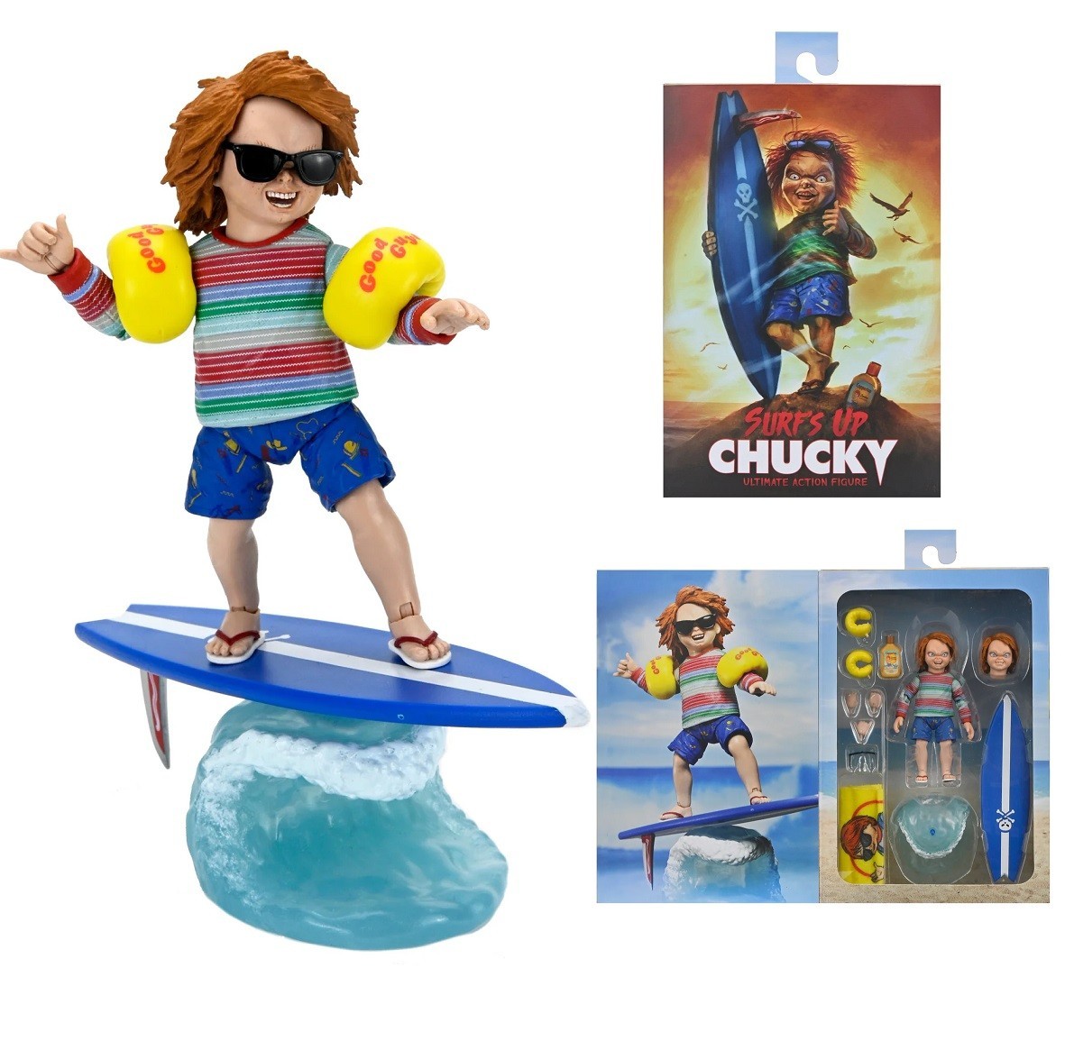 Child's Play 3 Ultimate Surf's Up Chucky Neca Collection Figure