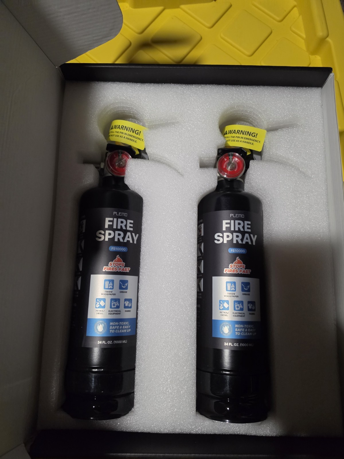 Fire Extinguisher For Home Water-Based with Easy-Grip Quick Release Handle 2pk