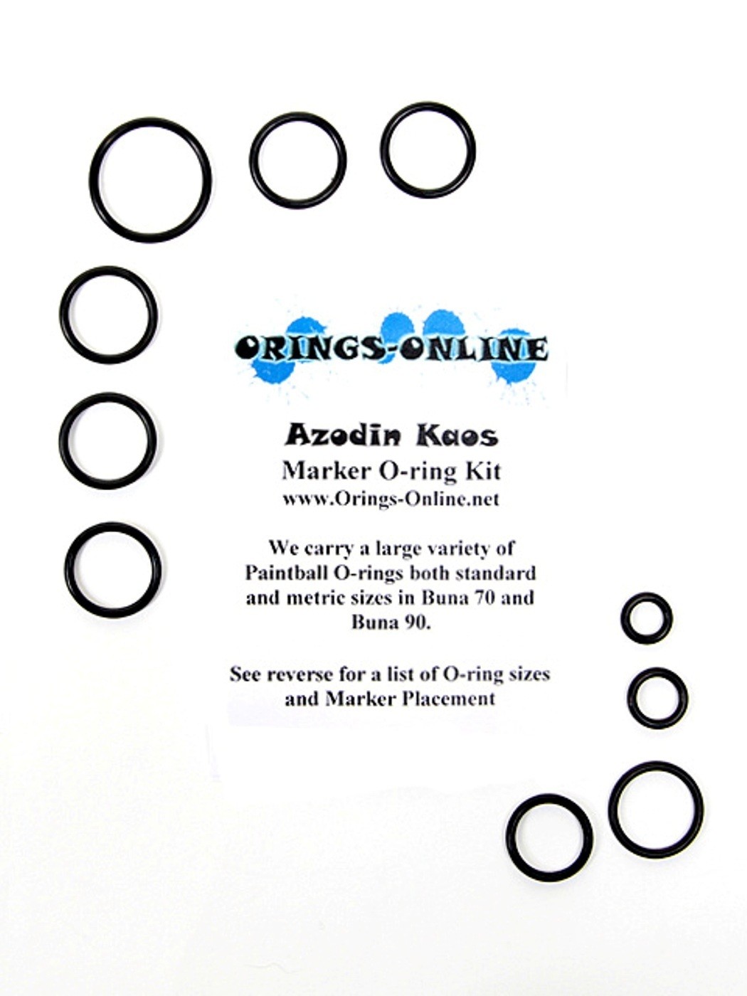 Azodin Kaos Paintball Marker O-ring Oring Kit x 2 rebuilds / kits