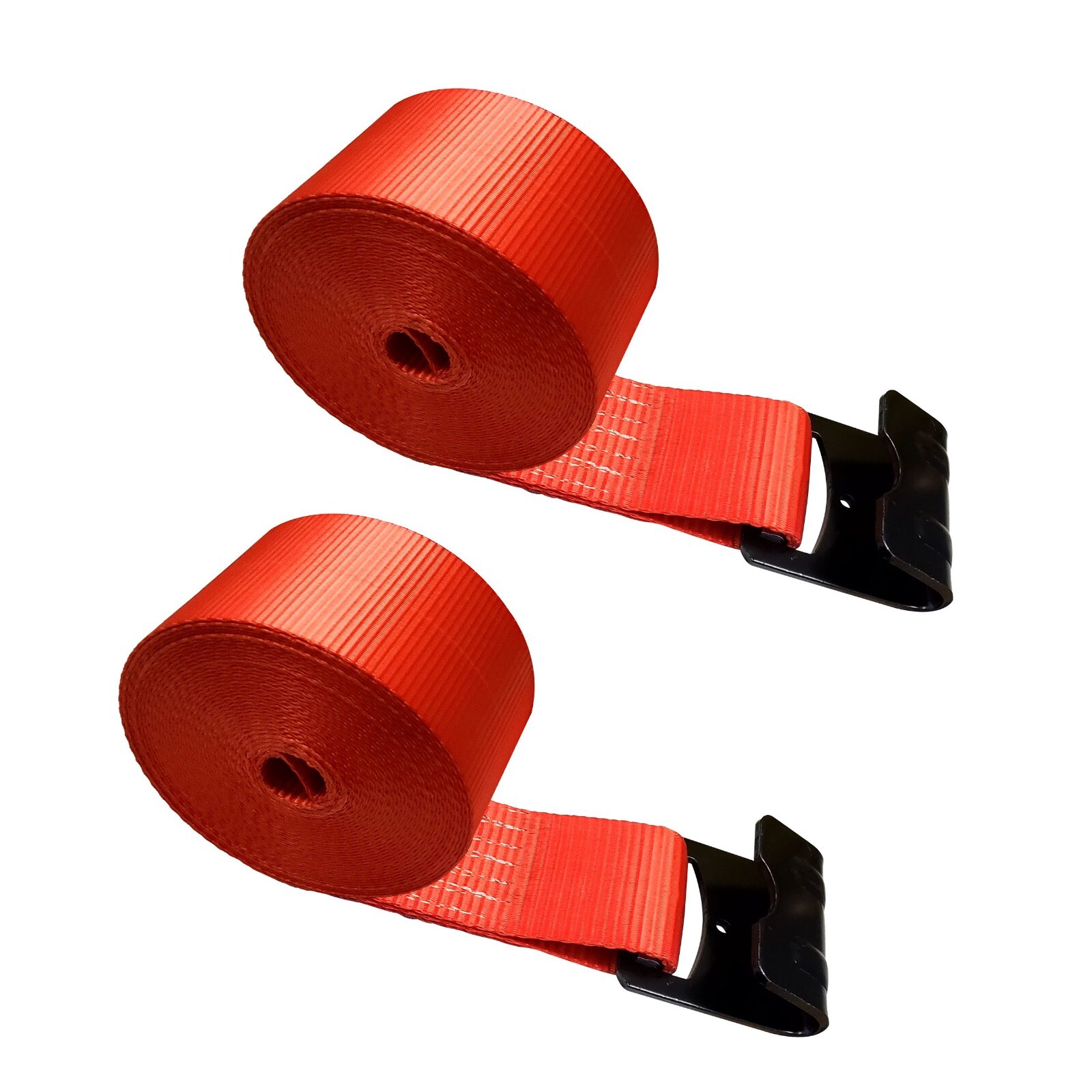 USA 2 Pack Flatbed Truck Tie Down 4" x 30' Winch Strap w/Flat Hook WLL 5400 LBS