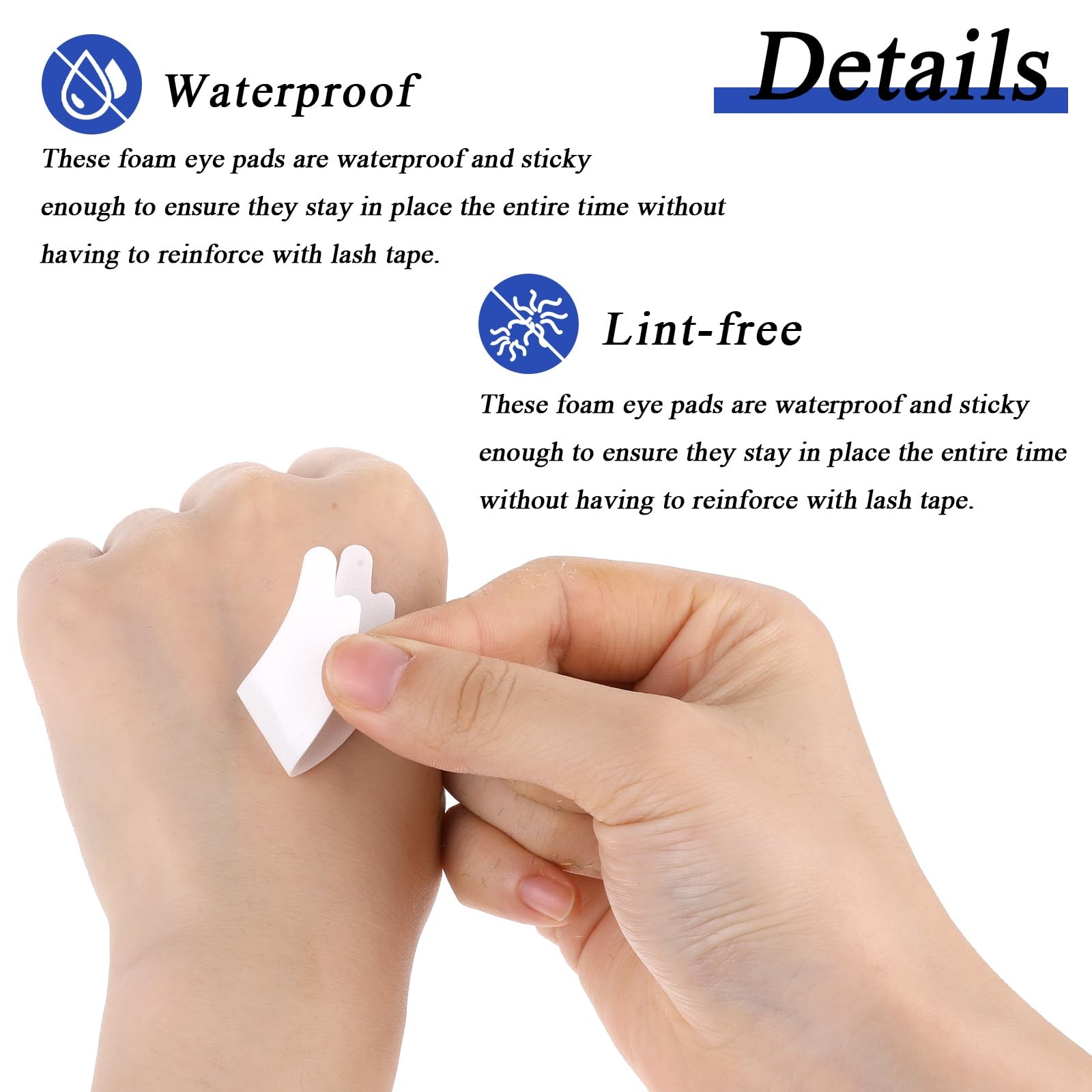 Eye Pads Lash Extensions, 200 Pieces Foam Eyes for Extensions White