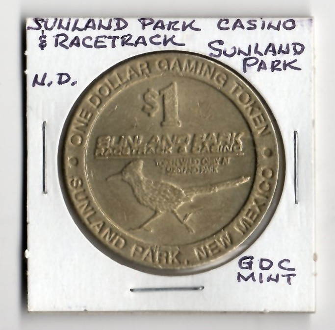 1990s SUNLAND PARK CASINO SUNLAND PARK NEW MEXICO $1 SLOT COIN CG121852