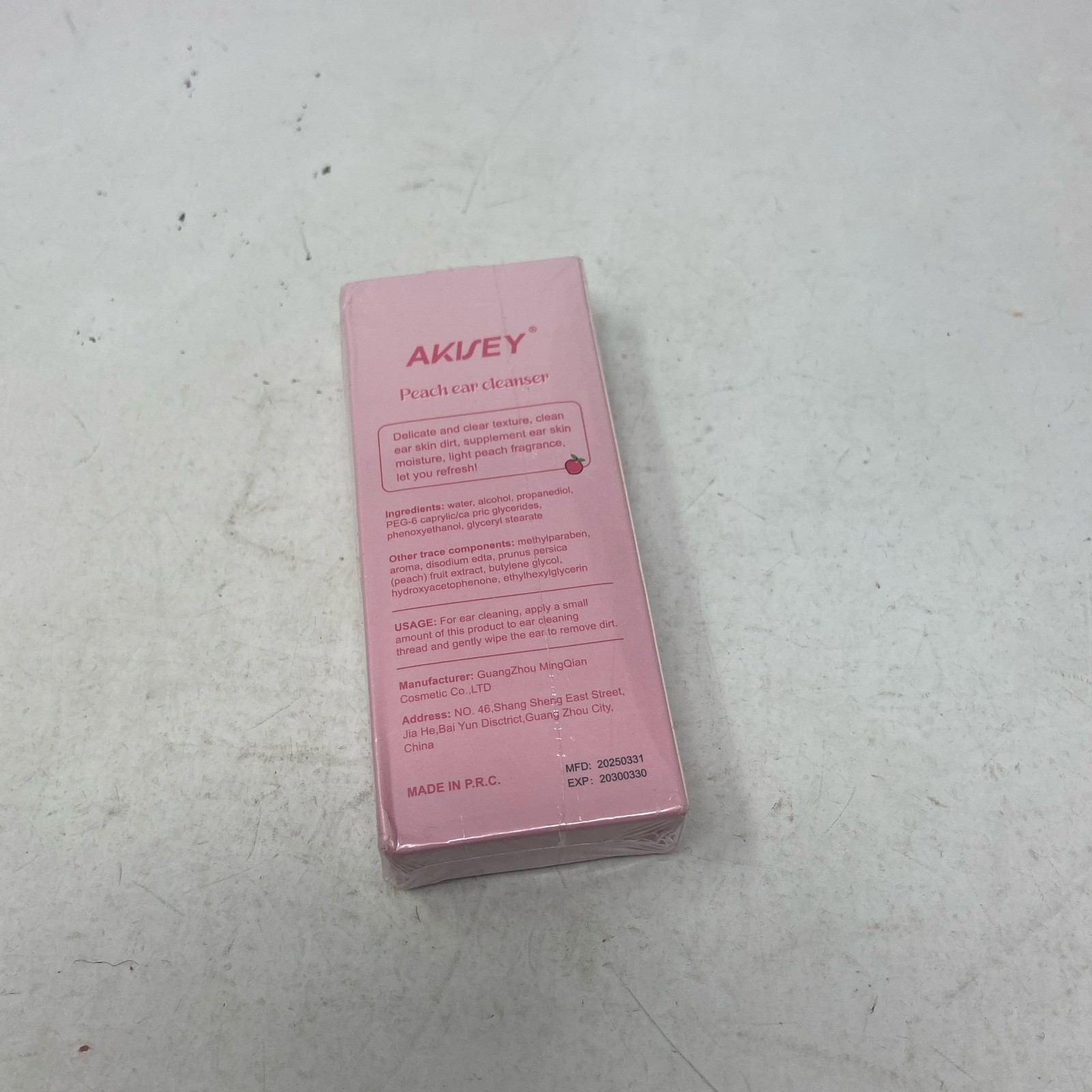 AKISEY Peach Ear Piercing Cleaner Kit w/ 60 Floss Threads