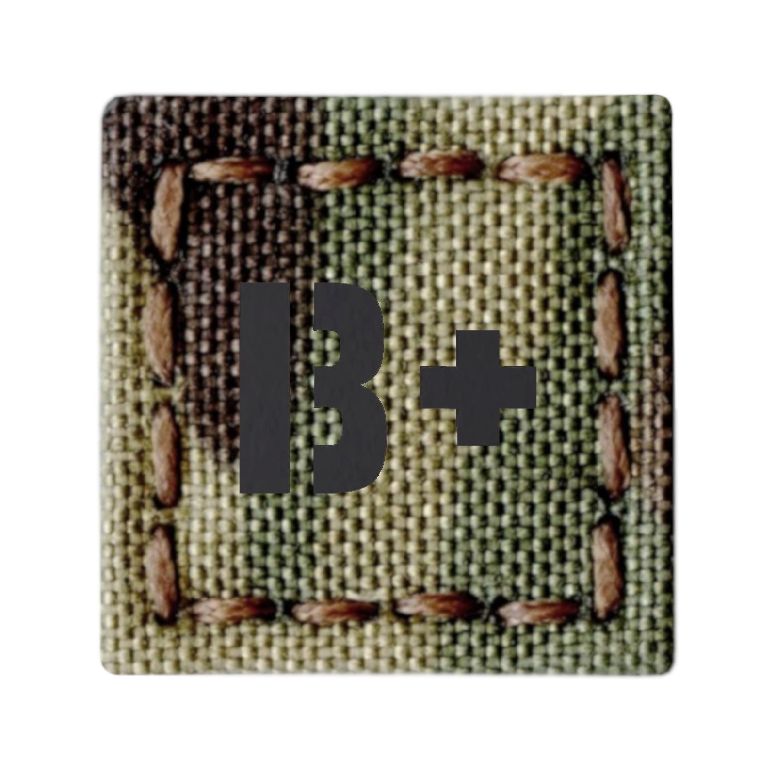 Micro Patch 1x1 IR Blood Type B+ BPOS multicam morale infrared tactical IFF