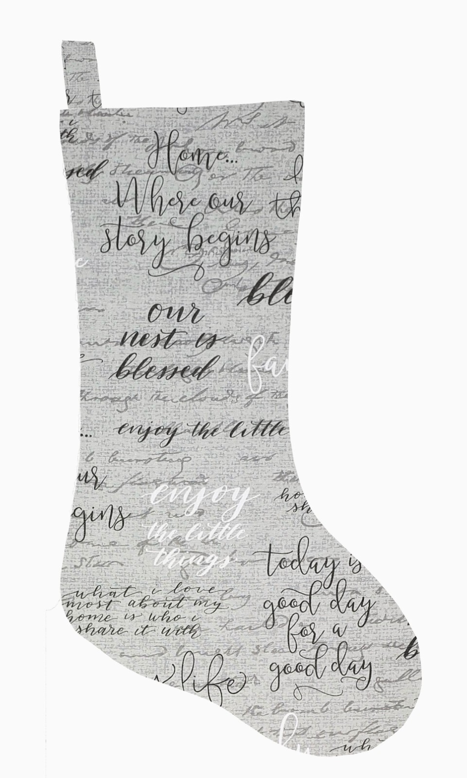 Family Love Words Christmas Stocking