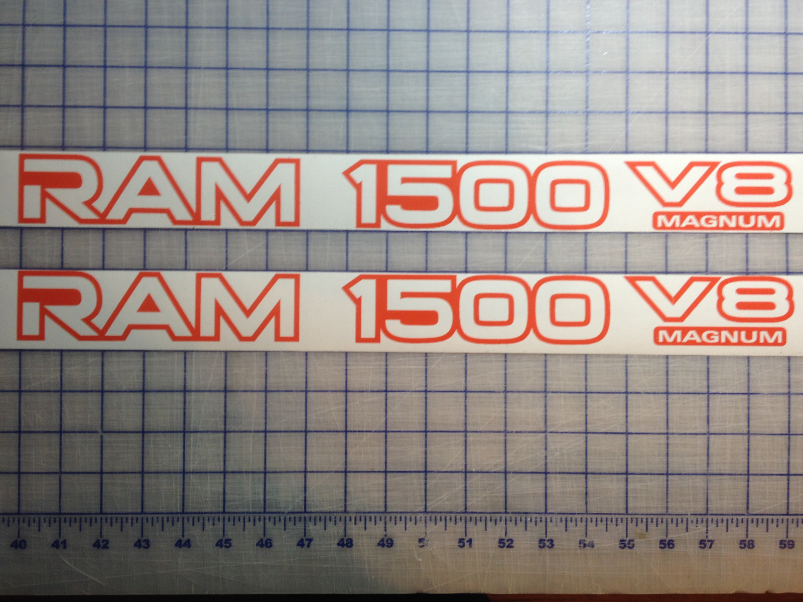 Dodge Ram 1500 V8 Magnum - Door Replacement Decals + Your Choice of Color