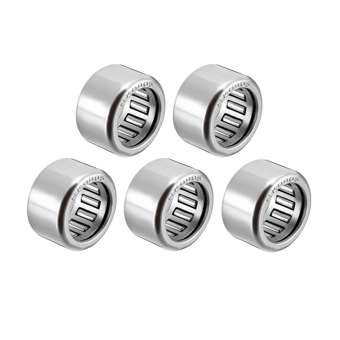 HK0908 Drawn Cup Needle Roller Bearings 9mm Bore Dia, 13mm OD, 8mm Width 5pcs