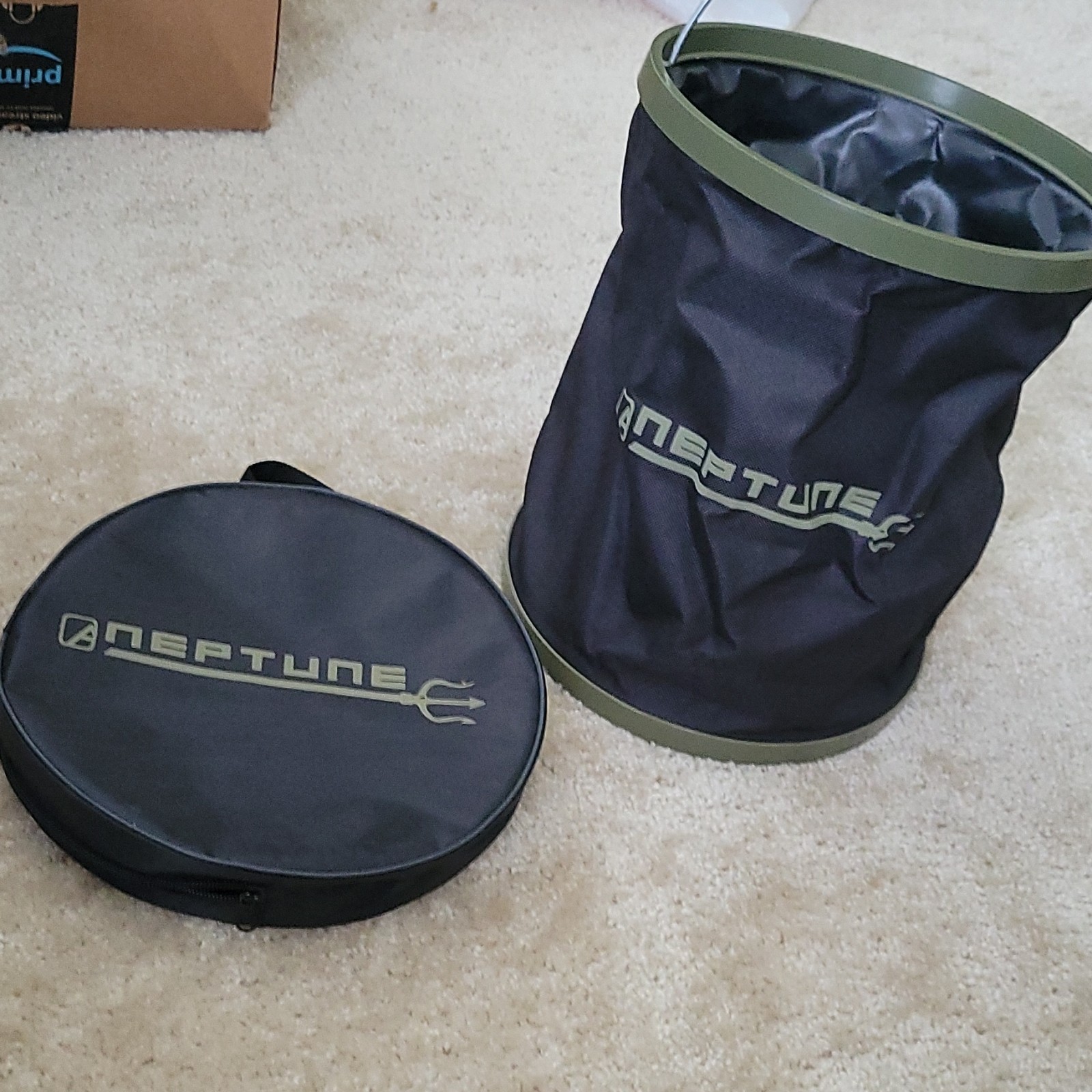 Neptune Collapsible Folding Camping Bucket w/ Carry Handle, Zipper Case 1.5L
