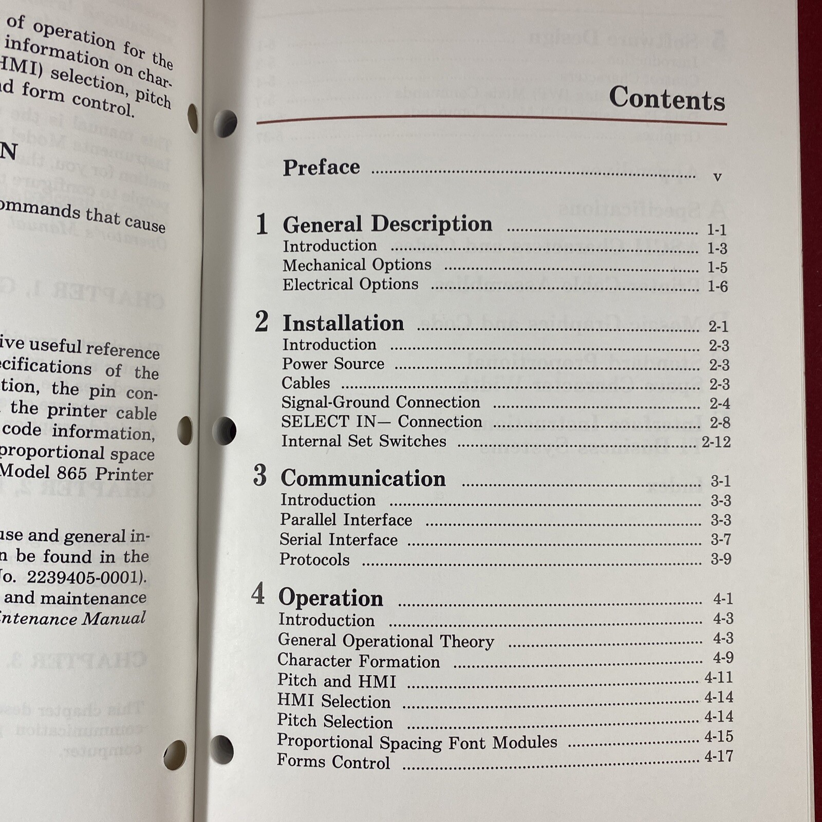 Texas Instruments Model 865 Printer Quick Reference Card & Two Manuals
