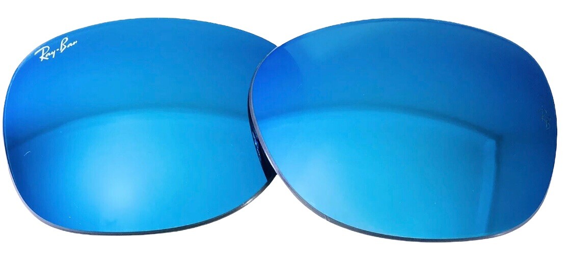 Ray Ban RB2132 New Wayfarer Blue Mirror Replacement Lenses Size 55-18mm Genuine