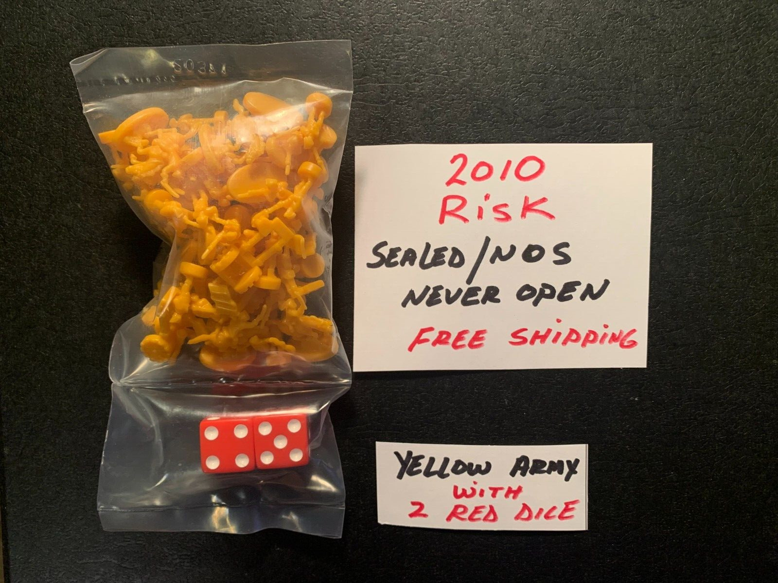 Risk 2010 YELLOW ARMY Sealed NOS Never Opened Bag Game Replacements FREE SHIP