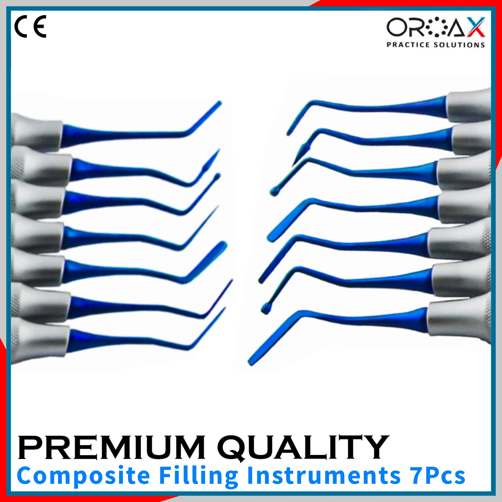 Dentist Kit 7-Piece Dental Resin Filling Composite Tool Kit - Tooth Restorations