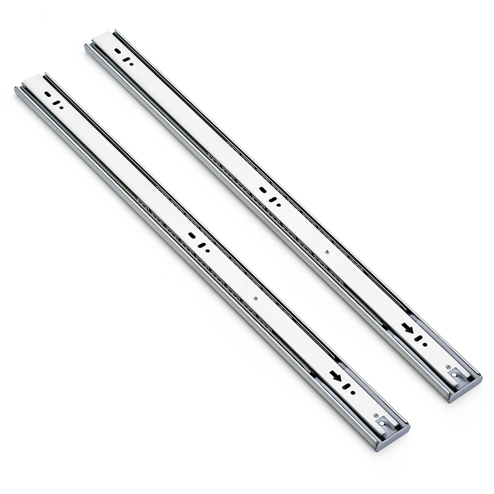 1 Pairs 2 Pack Full Extension Ball Bearing Mount Drawer Slides Soft Close 24 ...
