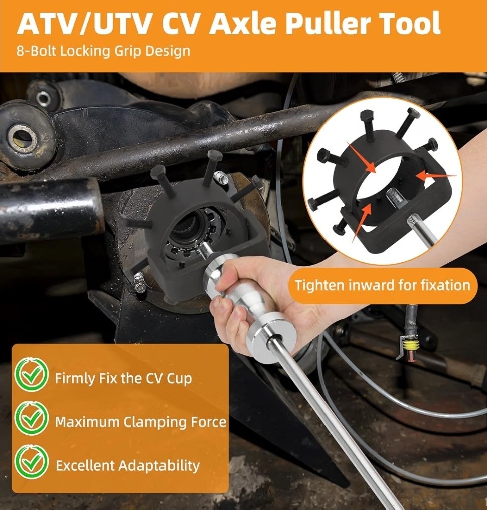 CV Axle Puller for UTV/ATV, 3.75 inch CV Axle Shaft Puller Tool Kit, Heavy