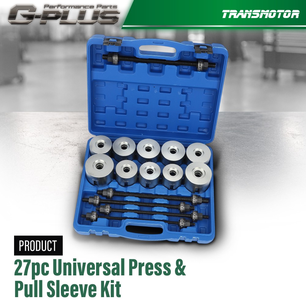 27 PCS Universal Press & Pull Sleeve Kit Bush Bearing Removal Insertion Tool Kit