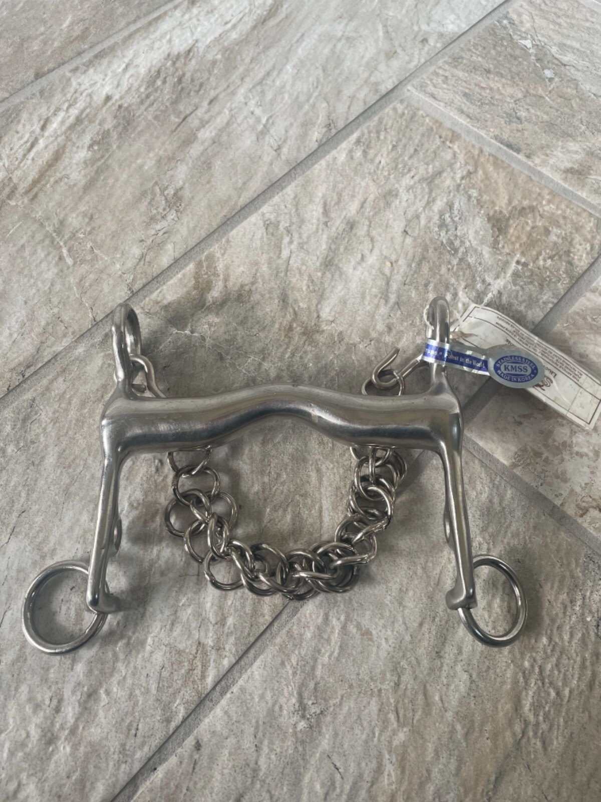 NEW 5" THE SADDLE SHOP KMSS LOW 7/8" HOLLOW MOUTH ENGLISH DRESSAGE BIT