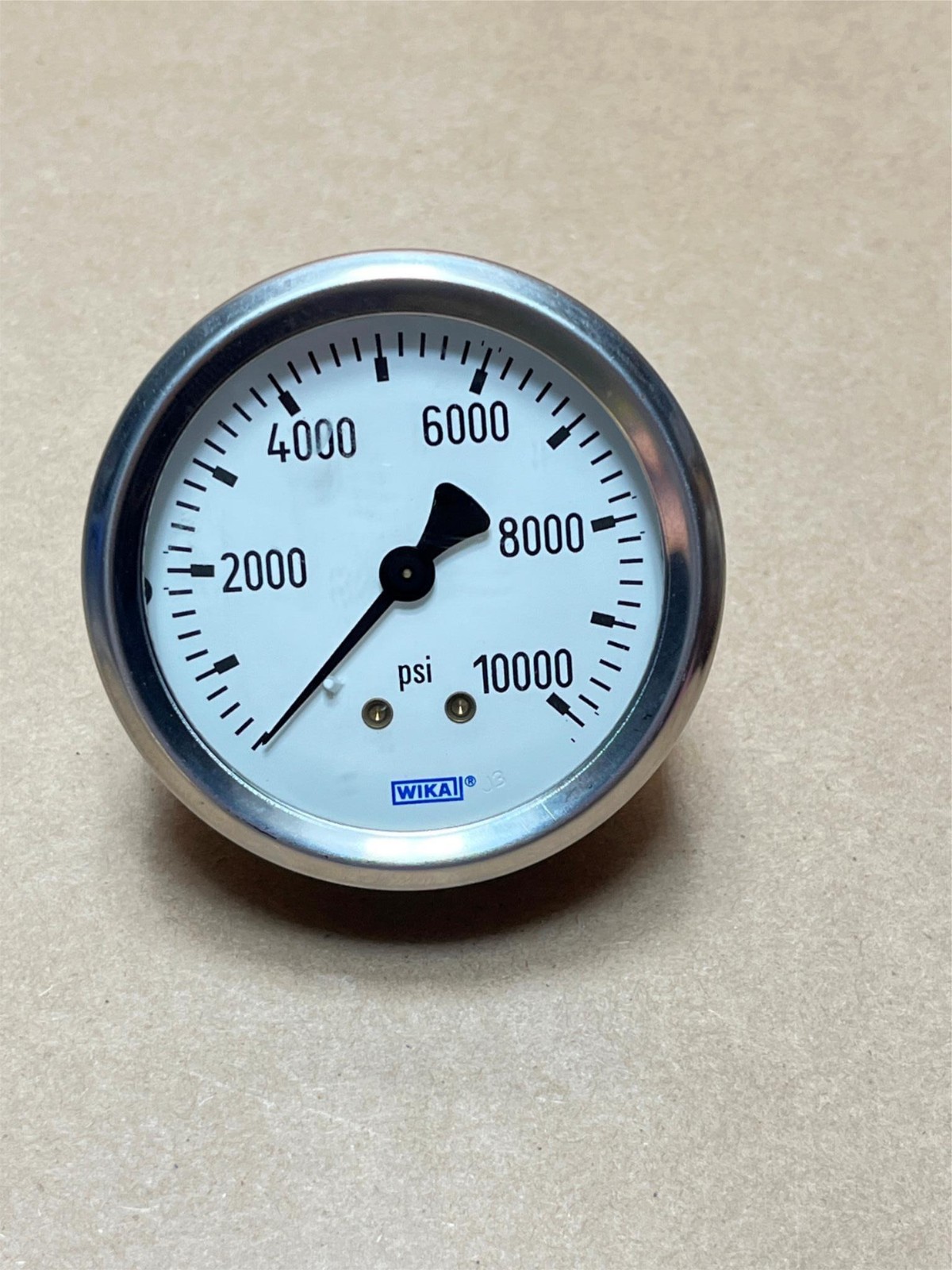2.5" Stainless Steel Pressure Gauge 10000PSI Rear 1/4" Connector