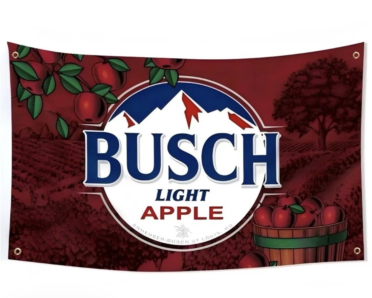 Busch Light Apple BAPPLE Flag 3x5 Feet Banner Man Cave Dorm Decor FREE SHIPPING