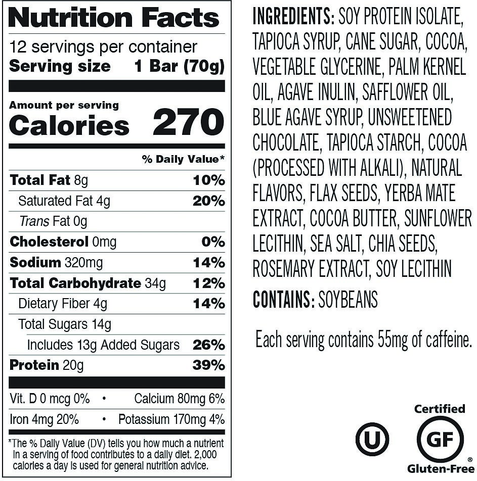 Probar Base Protein Bars - Chocolate Brownie Energy Food Pack of 12