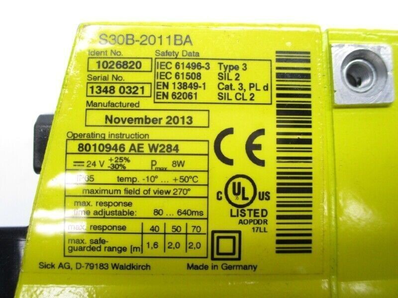 One New SICK S30B-2011BA Security Laser Scanner S30B2011BA