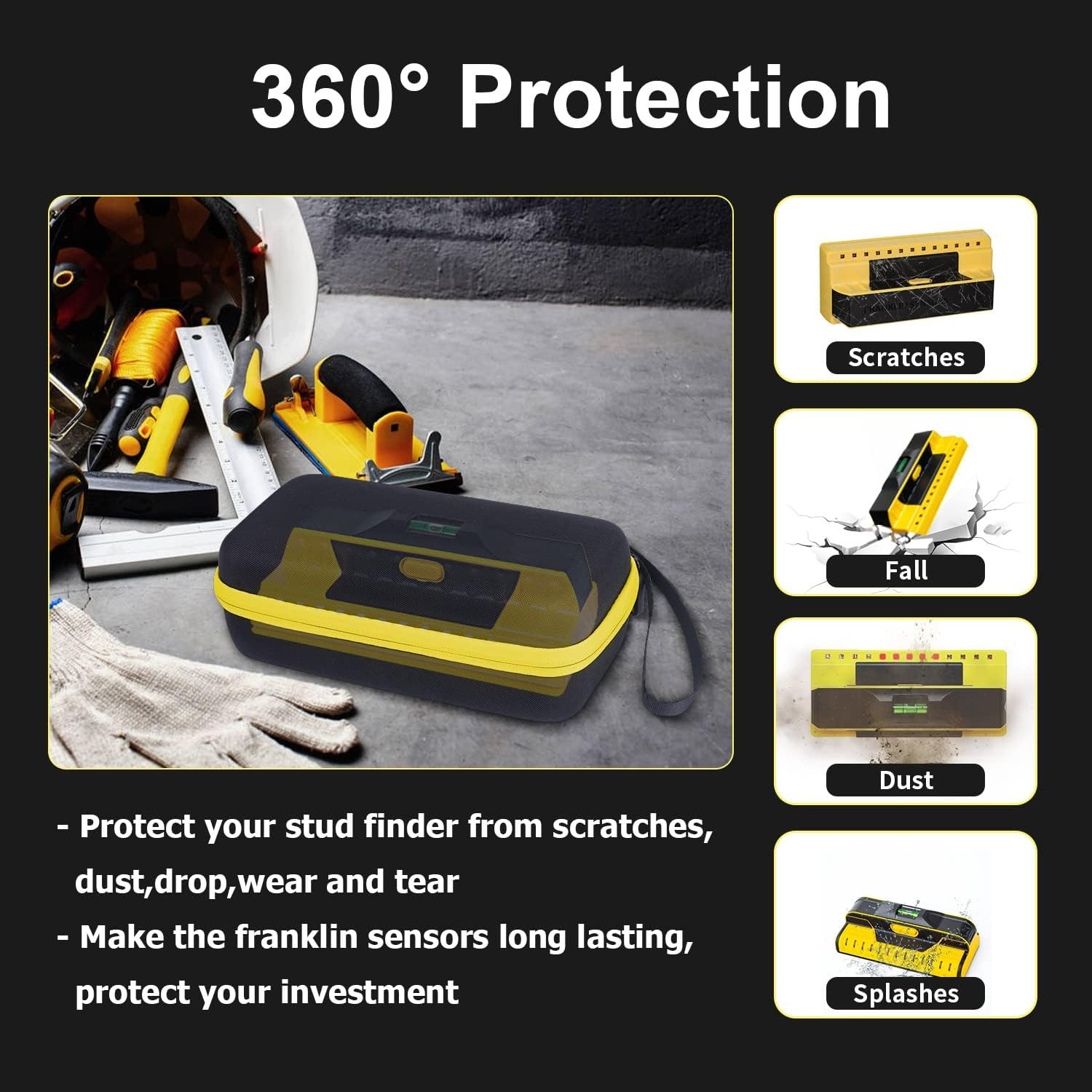Case for Franklin ProSensor M210, 710, 710+ & T13 Stud Finder