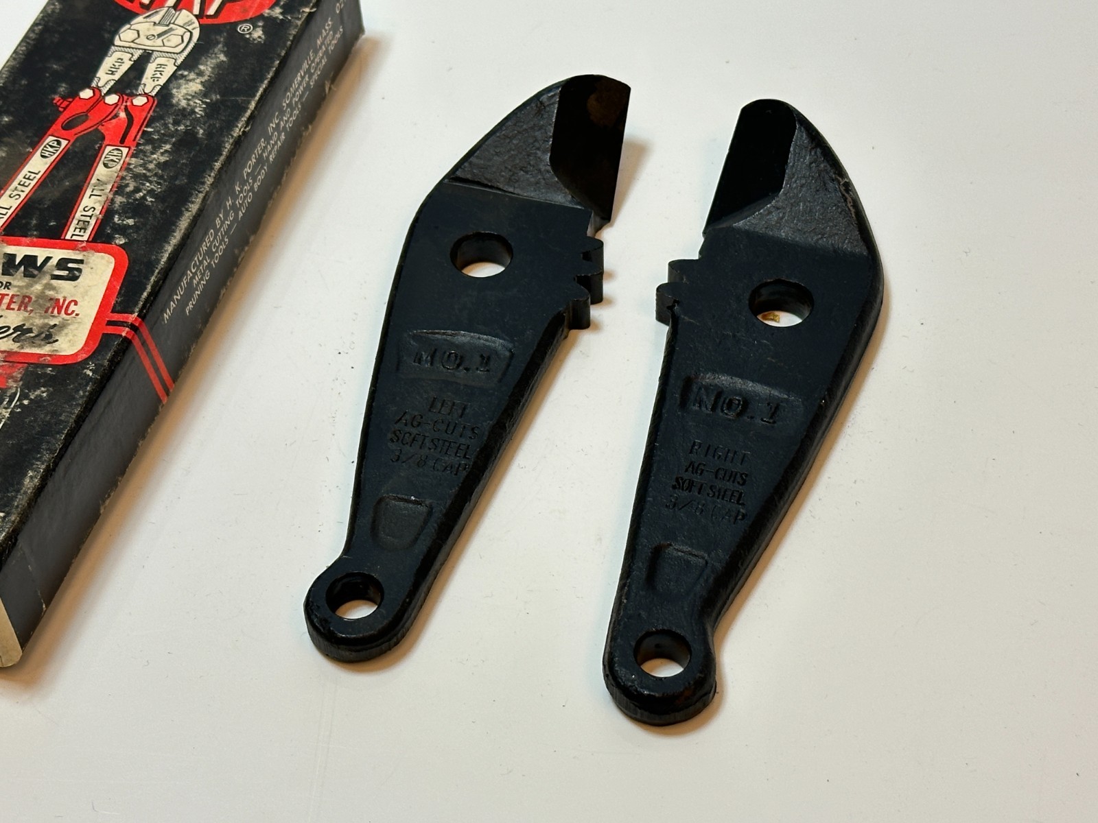 HK Porter Tools (HKP) USA No. 1 Replacement Bolt Cutter Jaws Pair Set (112A)