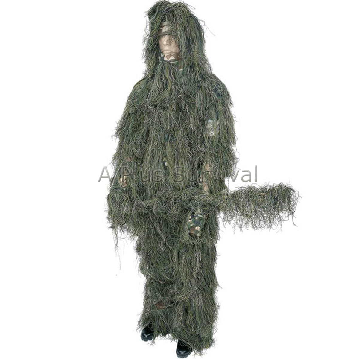 4 Piece Ghillie Suit Extra Large to XXL Size Paintball Tactical Camo Clothing