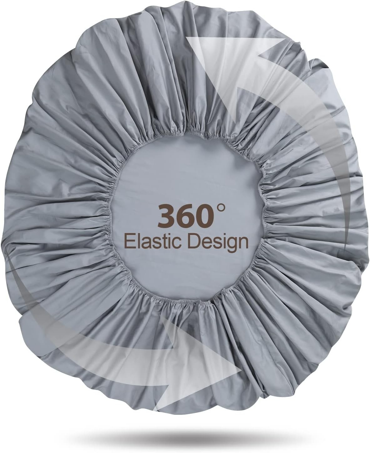 King Size 100% Egyptian Cotton Fitted Sheets 600 Thread King, Solid-gray