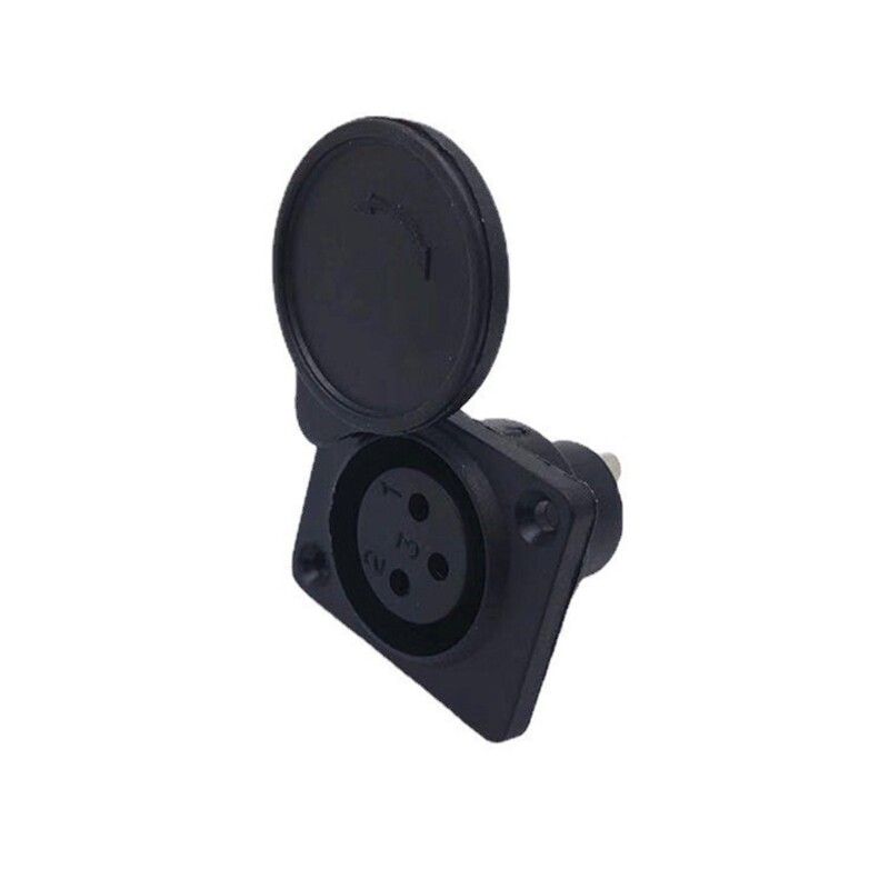 3 Pin Socket Connector Female Plug Socket Mobility Scooter Panel Mount Port