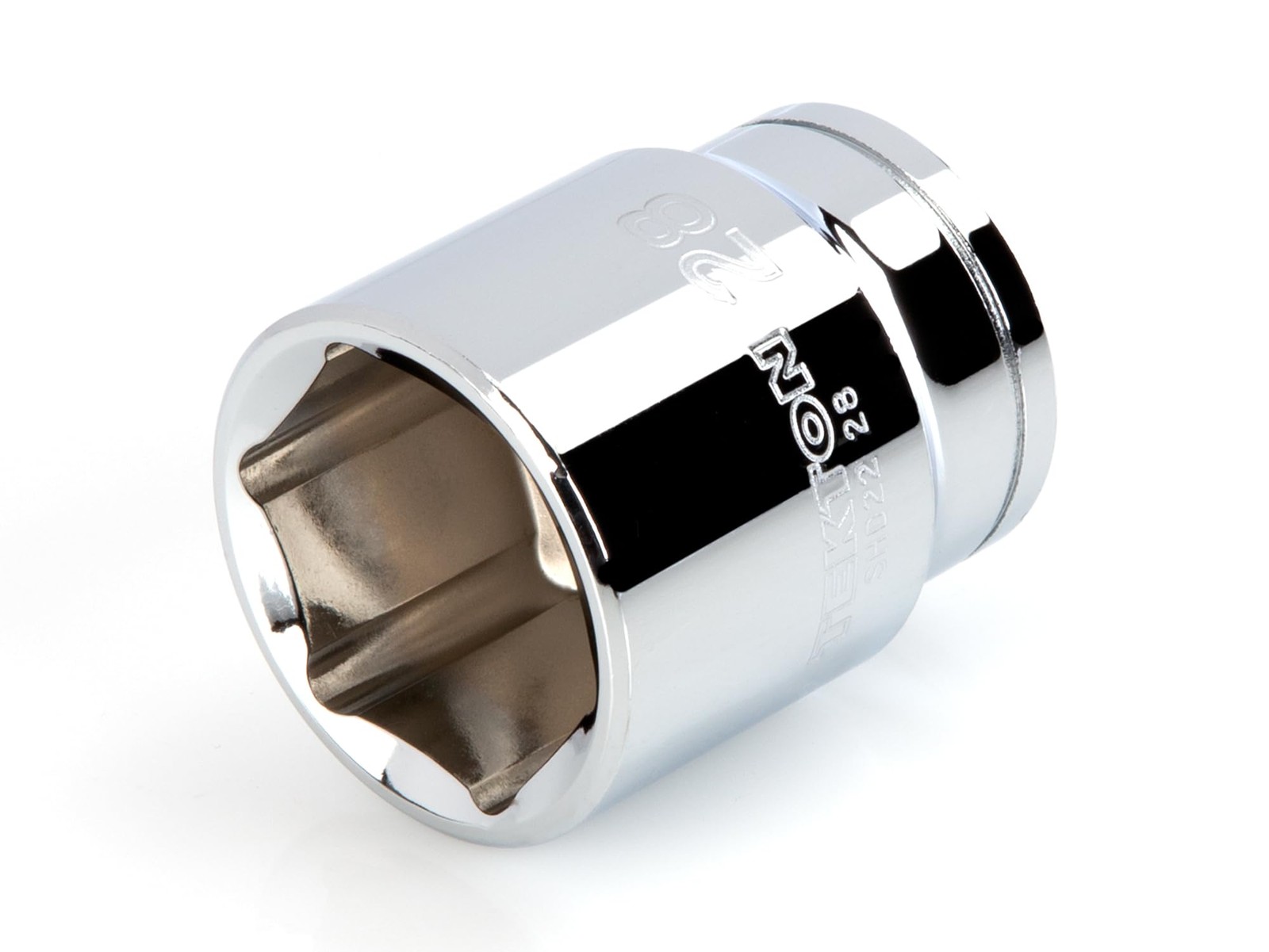 TEKTON 1/2 Inch Drive x 28 mm Shallow 6-Point Socket | SHD22128 28 mm, 6-point